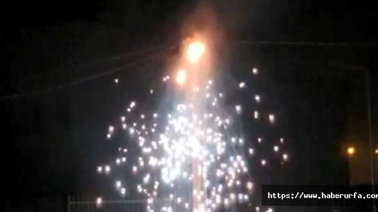 Şanlıurfa'da elektrik direğindeki patlama korkuttu