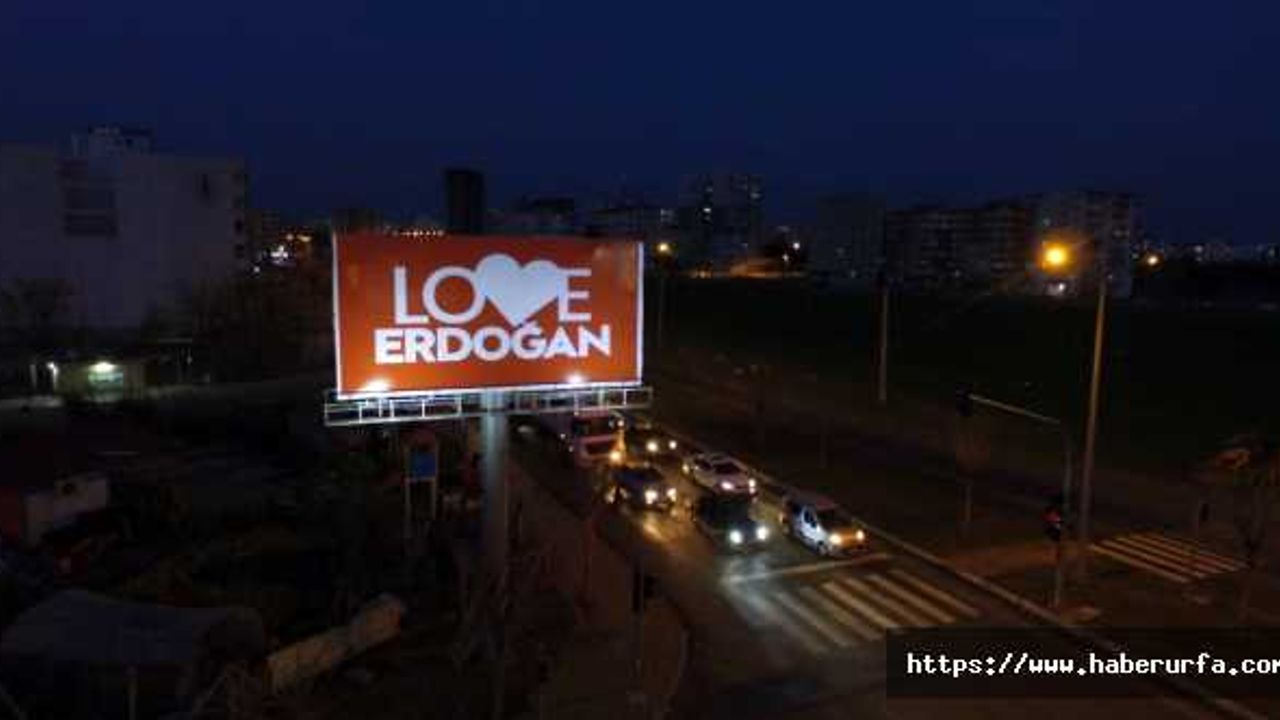 Siverek'te Cumhurbaşkanına 'Love Erdoğan'lı destek