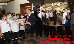 Şanlıurfa Valisi Erin'in hentbolcu kızlara destek