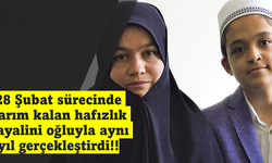 Yarım Kalan Hafızlık Hayalini 14 Yaşındaki Oğluyla  gerçekleştirdi