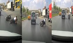 Yola dökülen yağ Motorsiklet sürücüsünün canına mal oluyordu