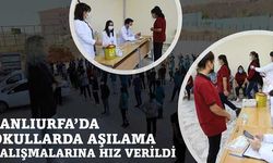 Urfa'da öğrencilerin Korona aşılama çalışmaları sürüyor