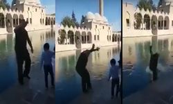 Urfa'da Canlı yayın yapmaya çalışırken Balıklıgöl’e düştü
