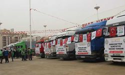 Şanlıurfa'dan sınır ötesine 13 tır insani yardım