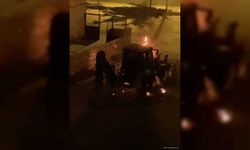 Siverek'te İş makinesine molotoflu saldırı