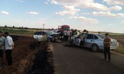 Bozova'da kafa kafaya çarpışan araba kazasında: 5 yaralı