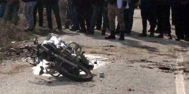 Korkunç kaza;motosiklet şarampole yuvarlandı:1 ölü