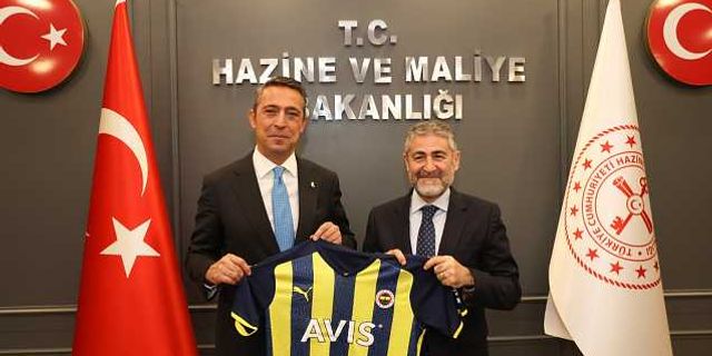 Bakan Nebati Fenerbahçe Başkanı Ali Koç'u kabul etti