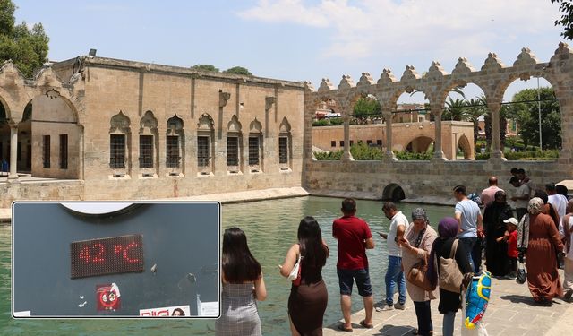 Şanlıurfa'da sıcak hava vatandaşlara zor anlar yaşatıyor