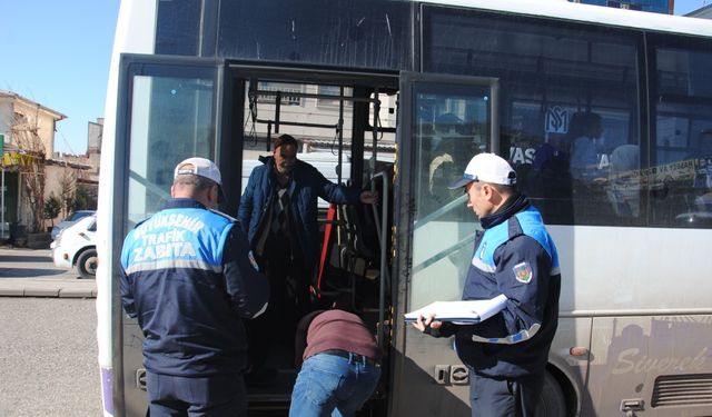 Şanlıurfa Büyükşehir'de özel halk otobüslerine denetim