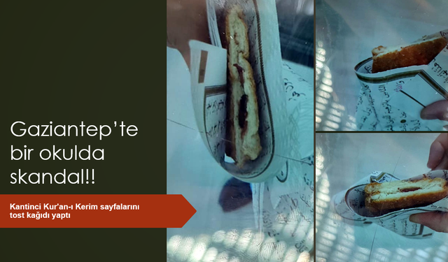 Bir kantinci Kur'an-ı Kerim sayfalarını tost kağıdı yaptı