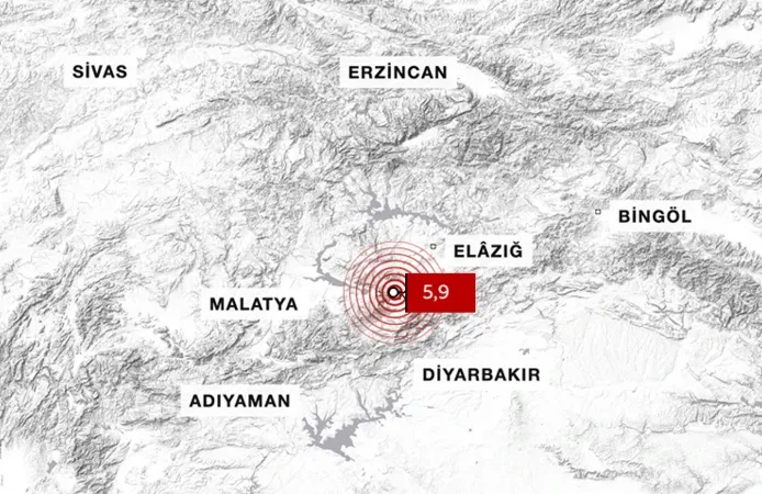 Malatya'da korkutan deprem, Çevre illerde hissedildi