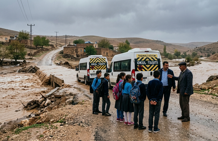 Siverek'i Sağanak Vurdu: Dereler Taştı, Yollar Kapandı