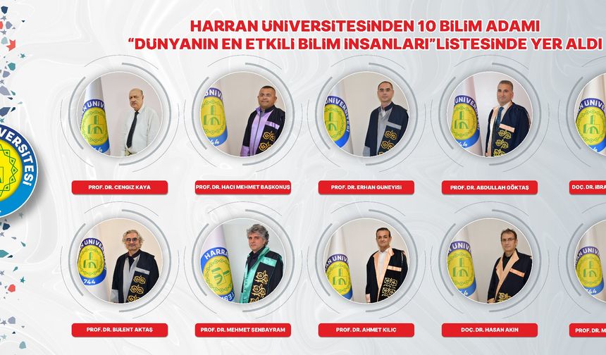 Harran Üniversitesi “Dünyanın En Etkili Bilim İnsanları” Listesinde