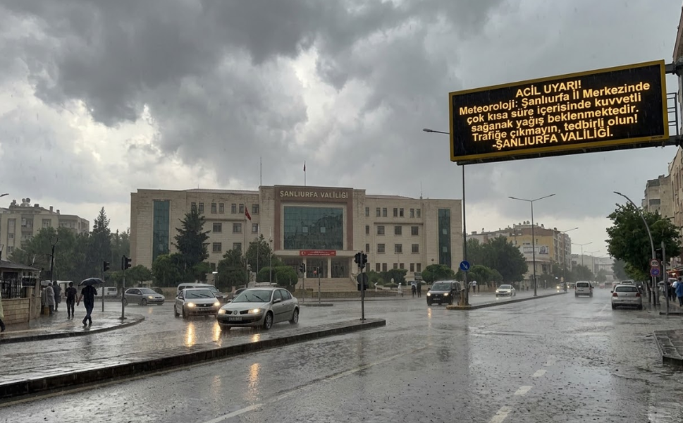 Dikkat Şanlıurfa! Şiddetli Yağış Geliyor, Trafiğe Çıkmayın