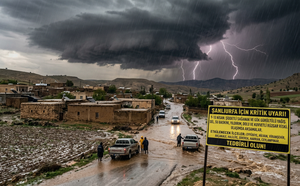 Urfa’da Kuvvetli Yağış Mesaisi: Bu İlçelerde Yaşayanlar Dikkat