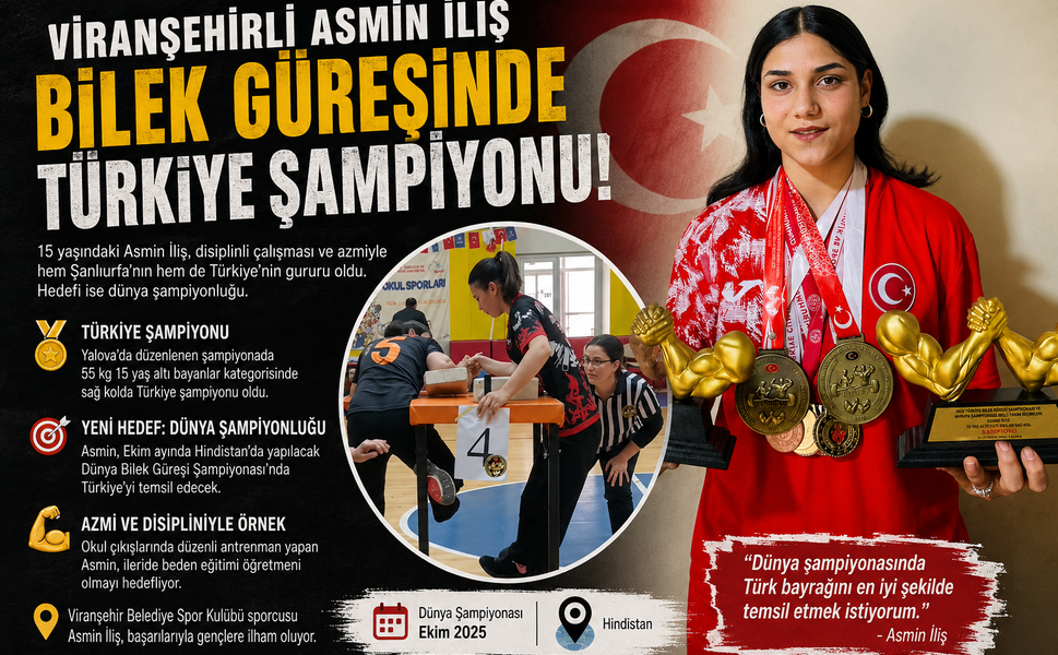 Viranşehirli Asmin’in bileği bükülmüyor!
