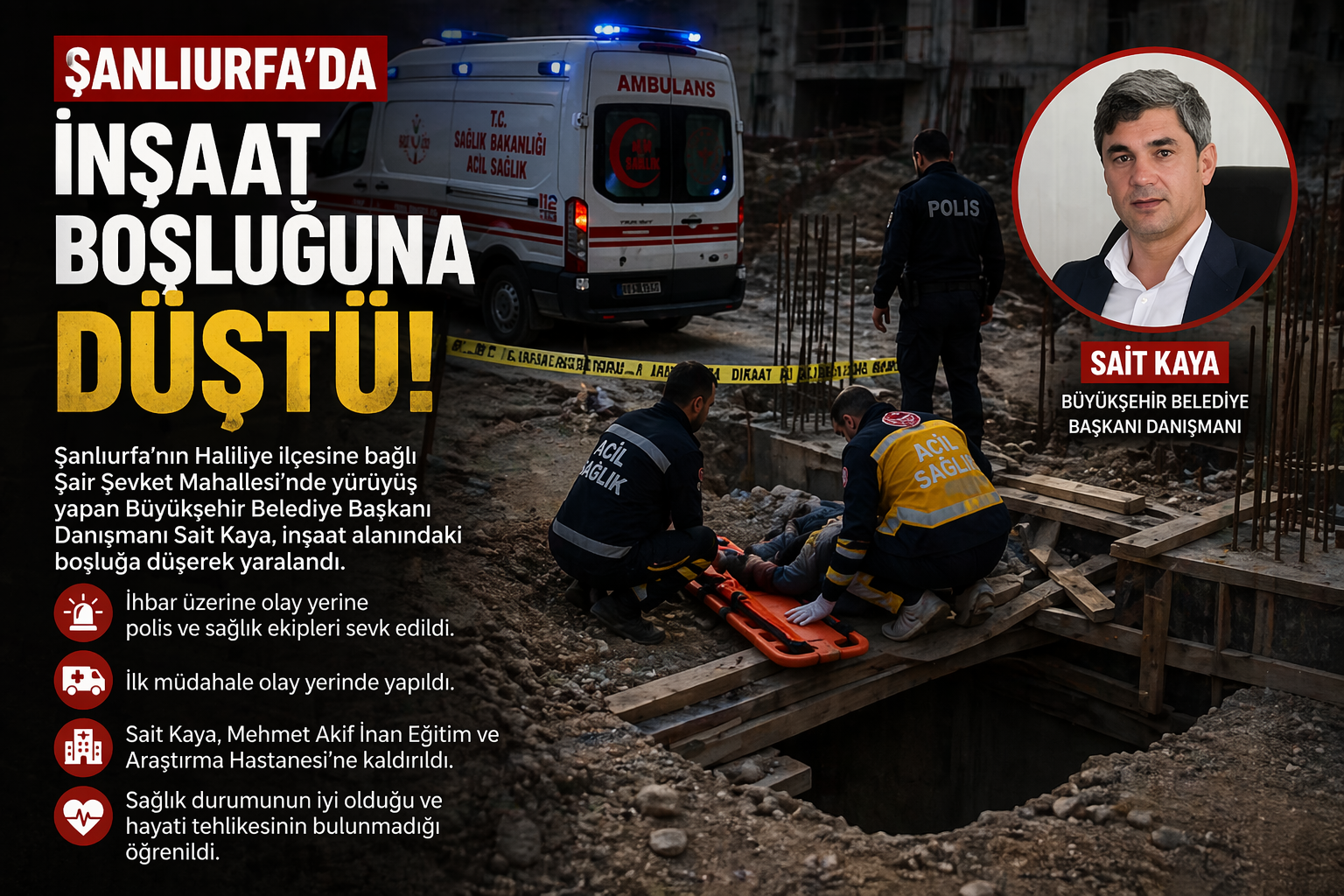 Haliliye’de Kaza: Belediye Başkanı Danışmanı Yaralandı