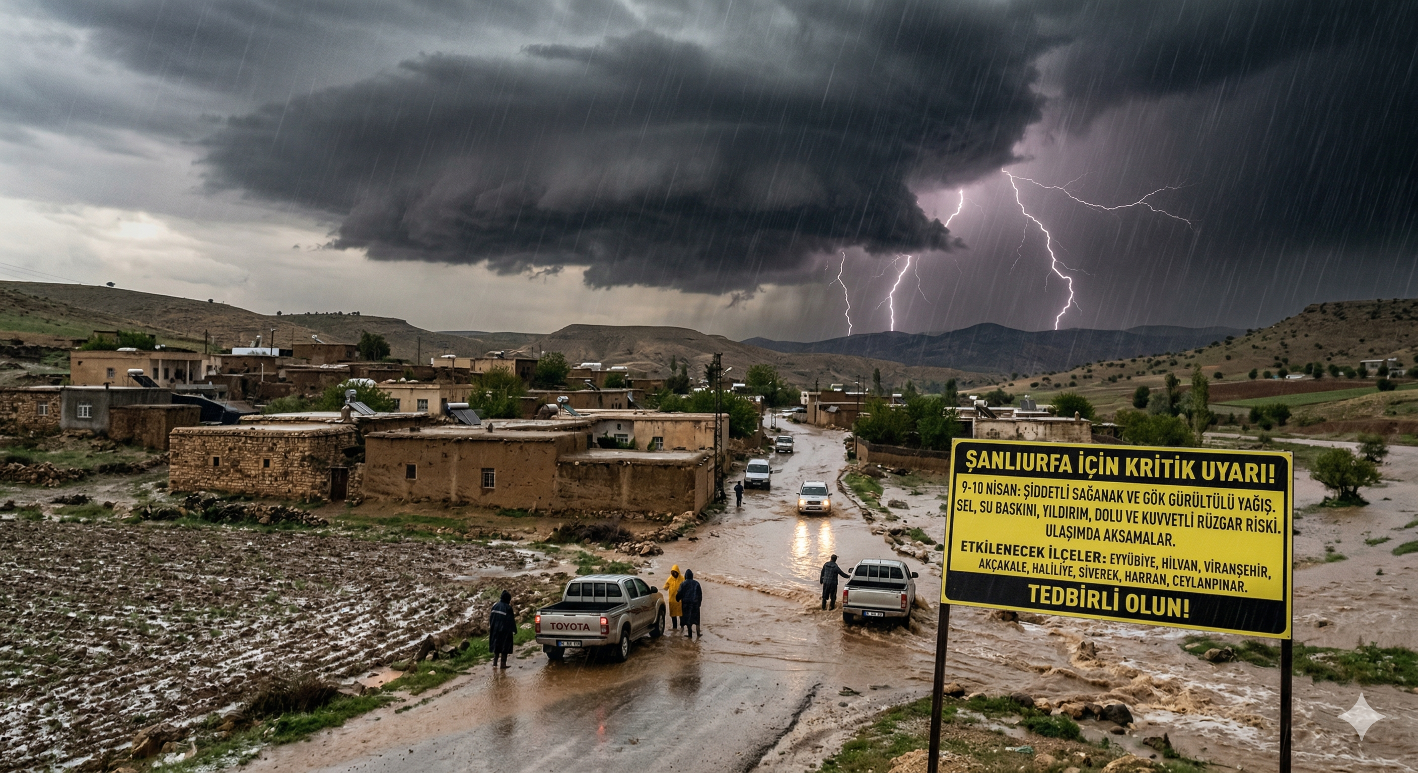 Urfa’da Kuvvetli Yağış Mesaisi: Bu İlçelerde Yaşayanlar Dikkat